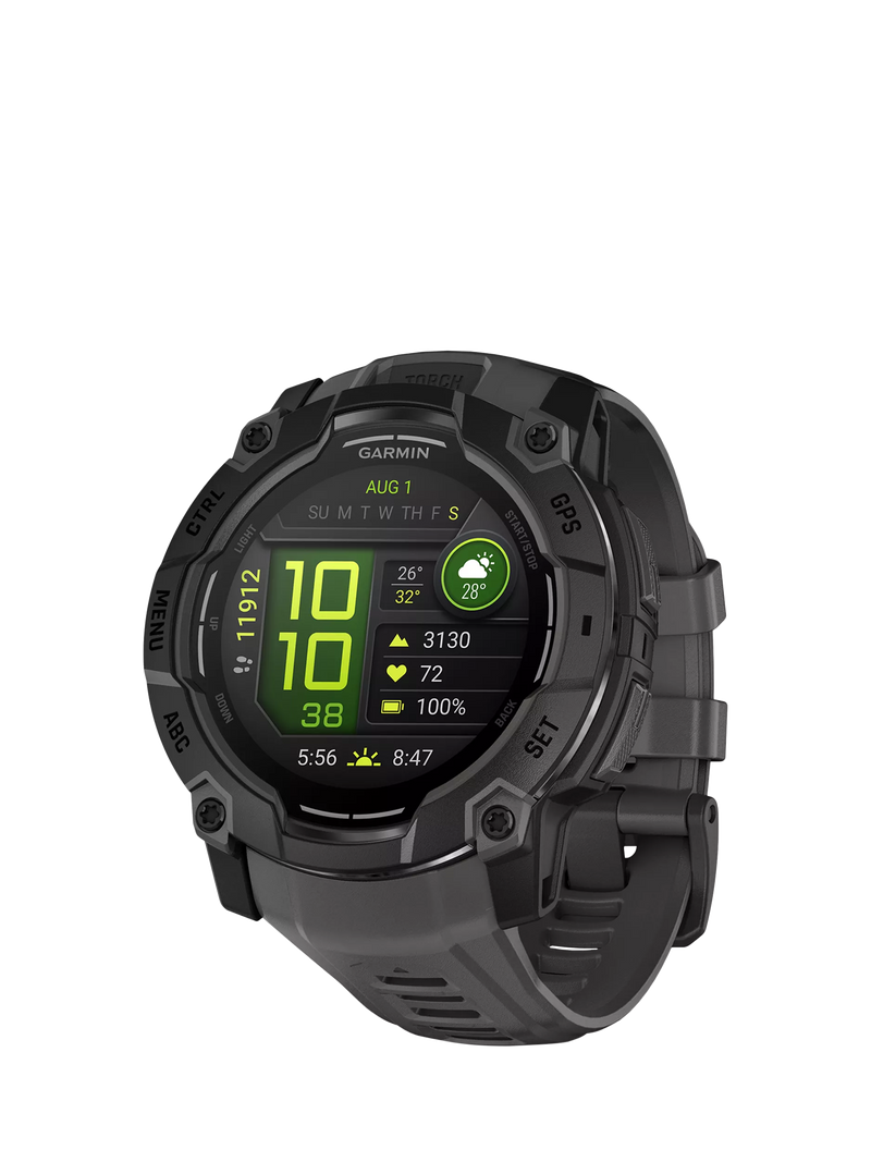 Garmin Instinct 3 50mm smartwatch black bezel charcoal band - British product