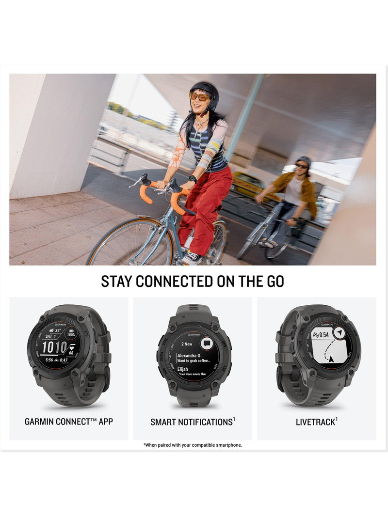 Garmin rugged GPS smartwatch Black/Charcoal 40mm, imported from the UK
