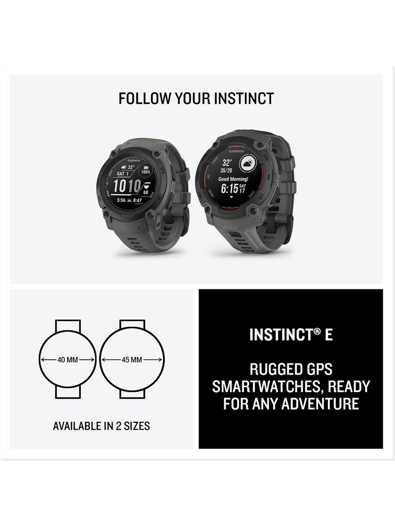 Garmin rugged GPS smartwatch Black/Charcoal 40mm, imported from the UK