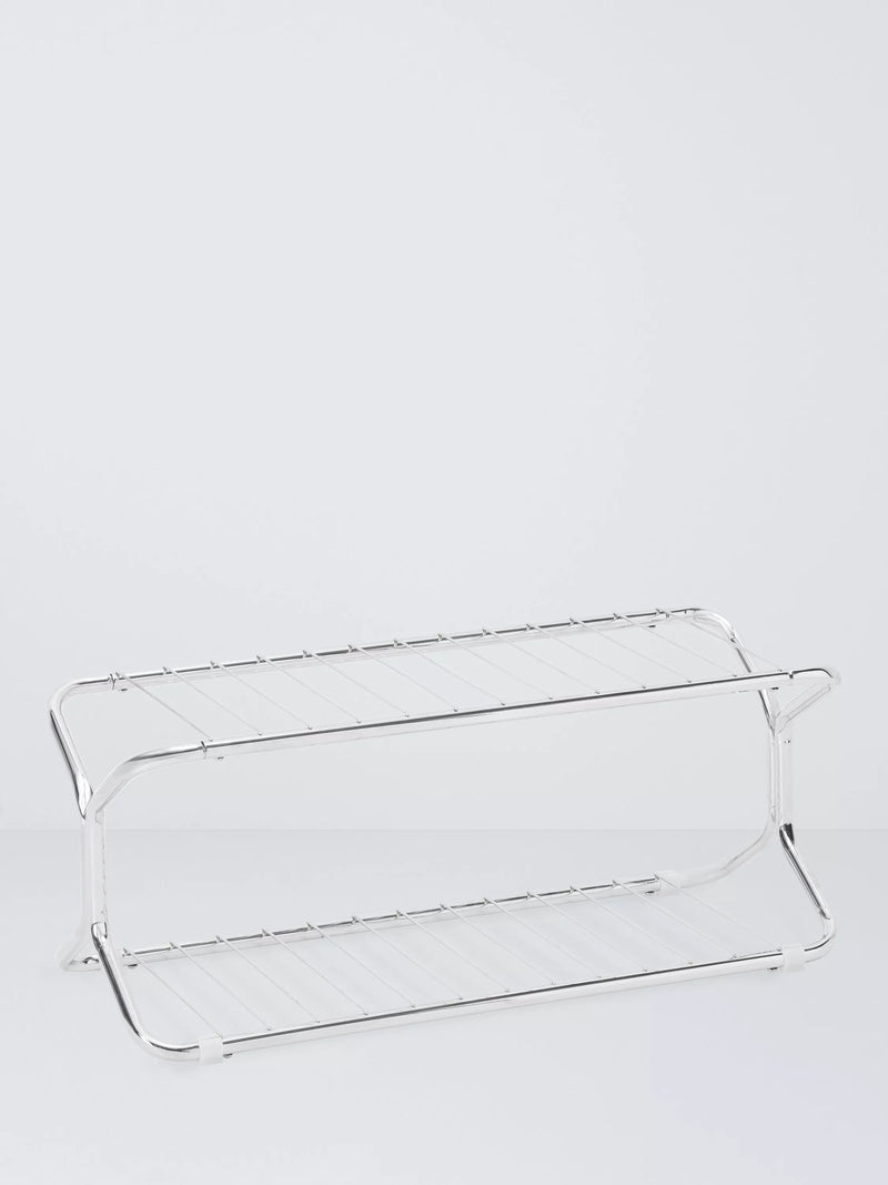 John Lewis chrome shoe rack 2-tier, imported from the UK
