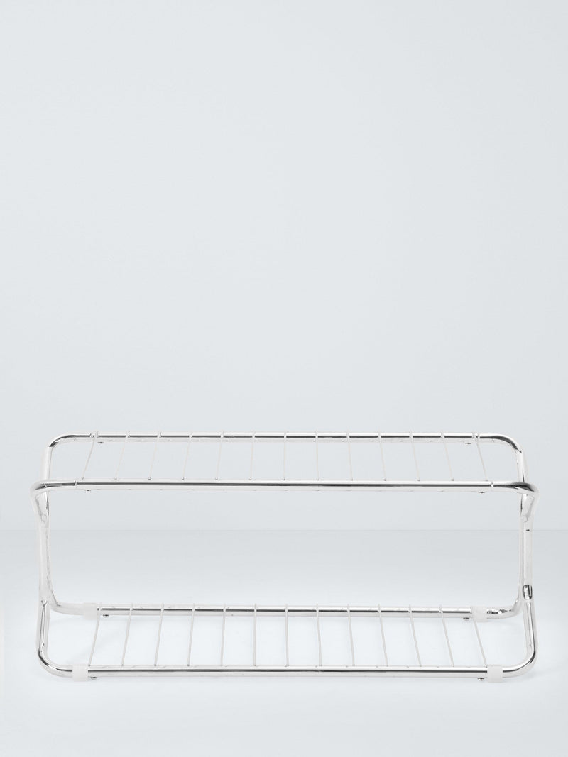 John Lewis chrome shoe rack 2-tier, imported from the UK
