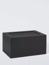 John Lewis John Lewis Poly Rattan and Bamboo Storage Box, Black- Buy online at McGrocer