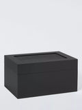 John Lewis black bamboo and rattan storage box, imported from the UK