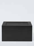 John Lewis black bamboo and rattan storage box, imported from the UK