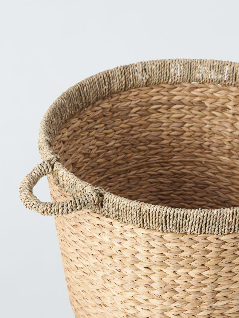 John Lewis bulrush round storage basket large natural - (British brand)