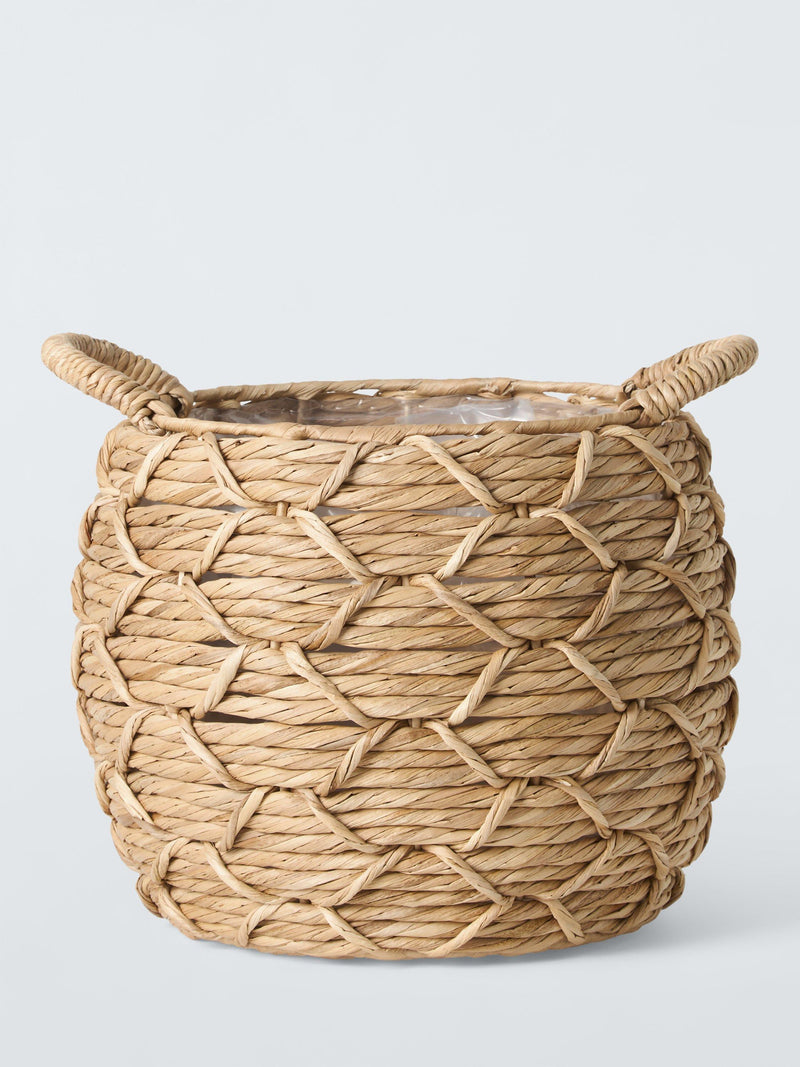 John Lewis bulrush round planter natural, UK version