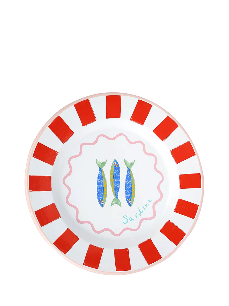 Talking Tables sardine fish enamel plate 25cm (British brand)