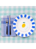 Talking Tables lemon enamel plate 25cm, UK version