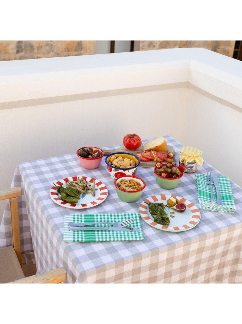 Talking Tables Bon Appetit olive enamel plate 25cm, UK version