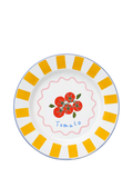 Talking Tables tomato enamel plate 25cm, UK version