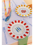 Talking Tables tomato enamel plate 25cm, UK version