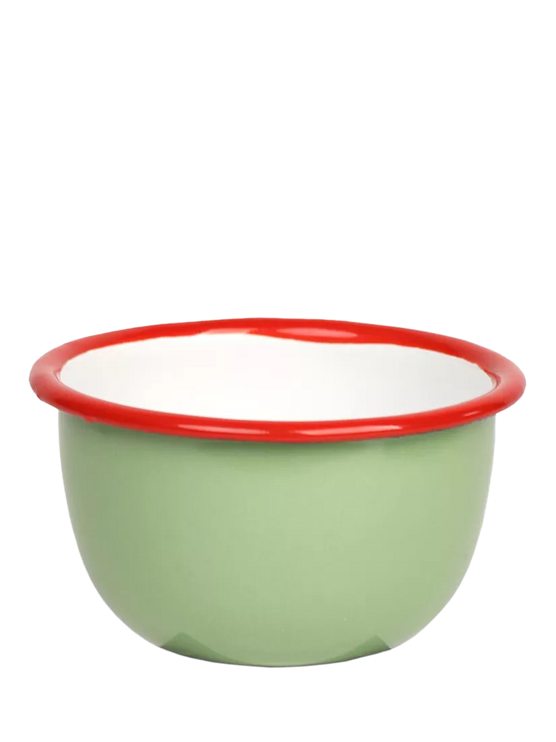 Talking Tables green olive enamel bowl 10cm, UK version