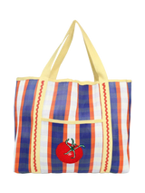 John Lewis Talking Tables Tomato & Striped Print Recycled Tote Bag, Multi- Buy online at McGrocer