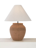 John Lewis Dunstan terracotta table lamp with cream shade - British product