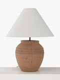 John Lewis Dunstan terracotta table lamp with cream shade - British product