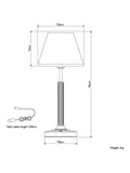 John Lewis Baily large rechargeable table lamp in brass - British product
