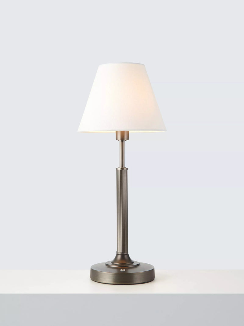 John Lewis Baily large rechargeable table lamp bronze (British brand)