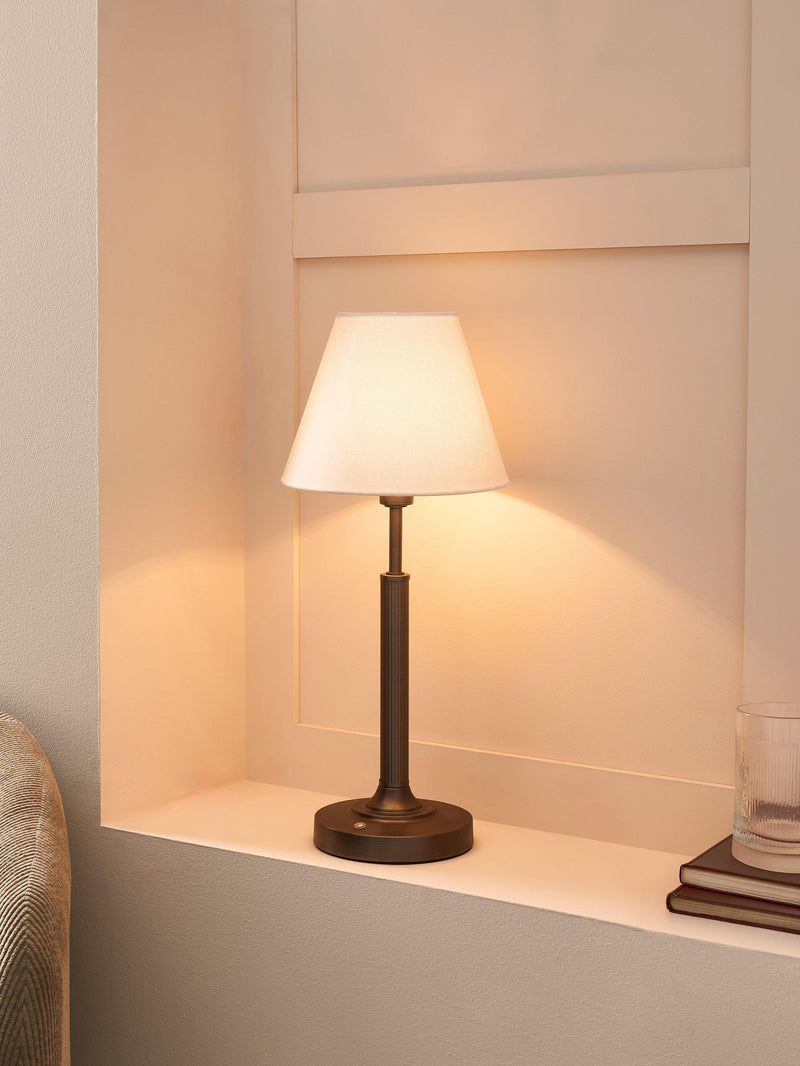John Lewis Baily large rechargeable table lamp bronze (British brand)