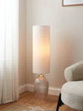 John Lewis Fulbrook ribbed glass floor lamp clear H111cm (British brand)