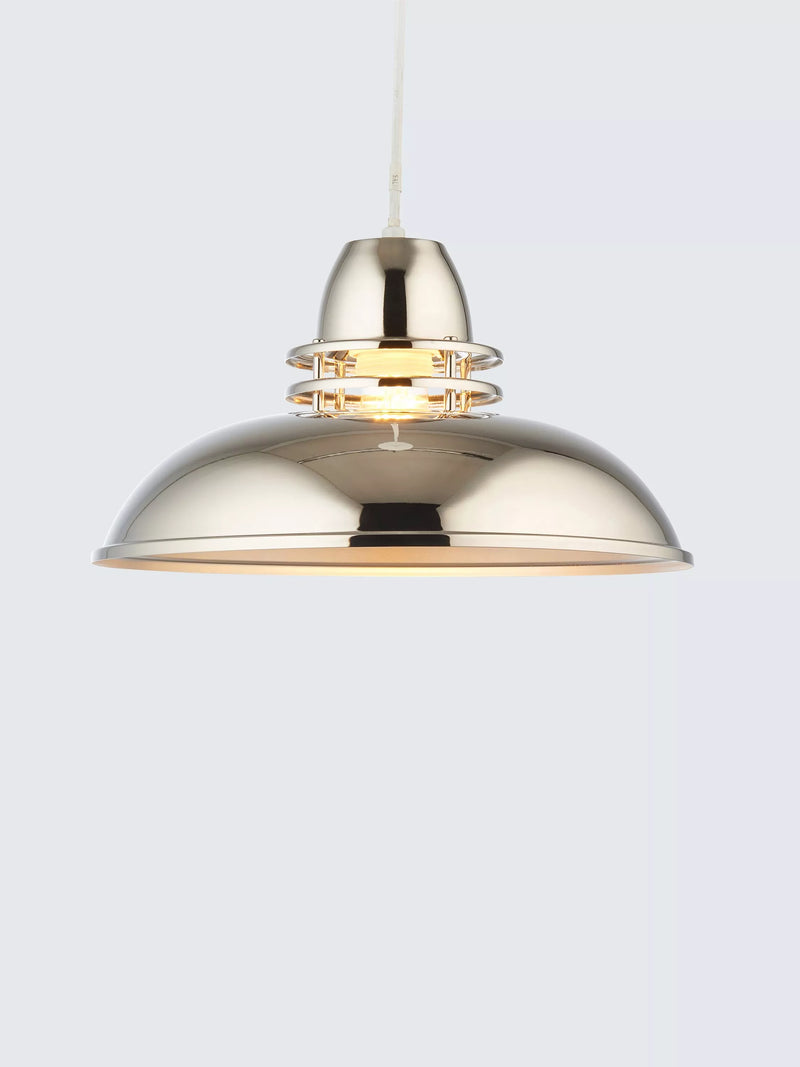 John Lewis Carmine Easy-to-Fit Ceiling Shade, Nickle