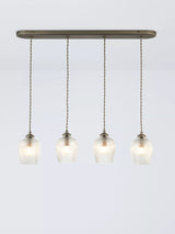 John Lewis John Lewis Fulbrook 4 Glass Shade Over Diner Ceiling Light Clear- Buy online at McGrocer