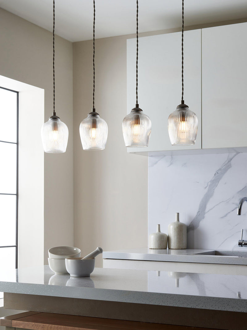 John Lewis Fulbrook 4 glass shade ceiling light - British product