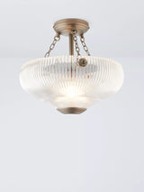 John Lewis John Lewis Fulbrook Glass Shade Semi Flush Ceiling Light, Clear- Buy online at McGrocer
