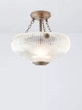 John Lewis Fulbrook ceiling light semi flush clear glass, imported from the UK