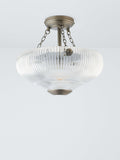 John Lewis Fulbrook ceiling light semi flush clear glass, imported from the UK