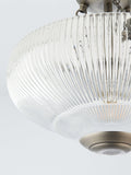 John Lewis Fulbrook ceiling light semi flush clear glass, imported from the UK