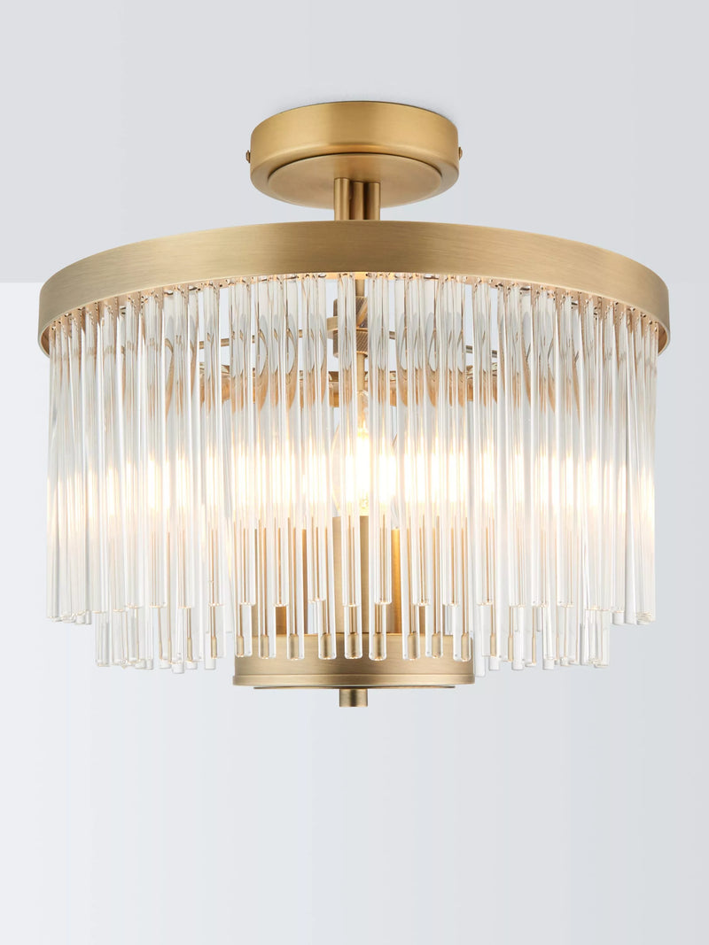 John Lewis Lexton semi-flush ceiling light brass - British product