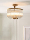 John Lewis Lexton semi-flush ceiling light brass - British product