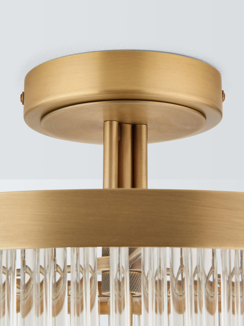 John Lewis Lexton semi-flush ceiling light brass - British product