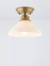 John Lewis John Lewis Tula Medium Opaline Glass Semi Flush Ceiling Light, Clear- Buy online at McGrocer