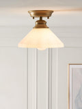 John Lewis Tula opaline glass semi flush ceiling light clear, UK version