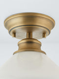 John Lewis Tula opaline glass semi flush ceiling light clear, UK version