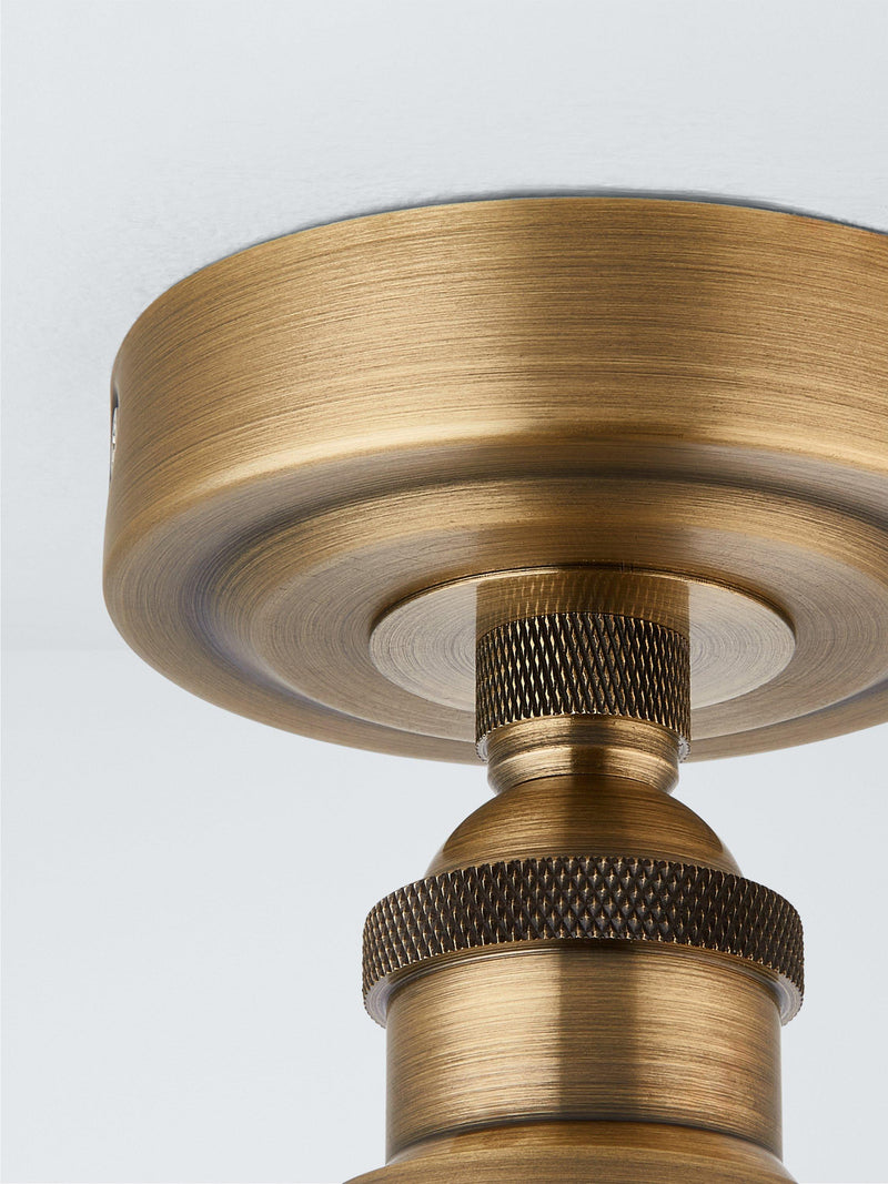 John Lewis Baldwin flush ceiling spotlight antique brass (British brand)