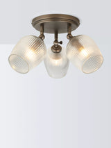 John Lewis John Lewis Fulbrook 3 Glass Shade Ceiling Spotlight, Clear- Buy online at McGrocer