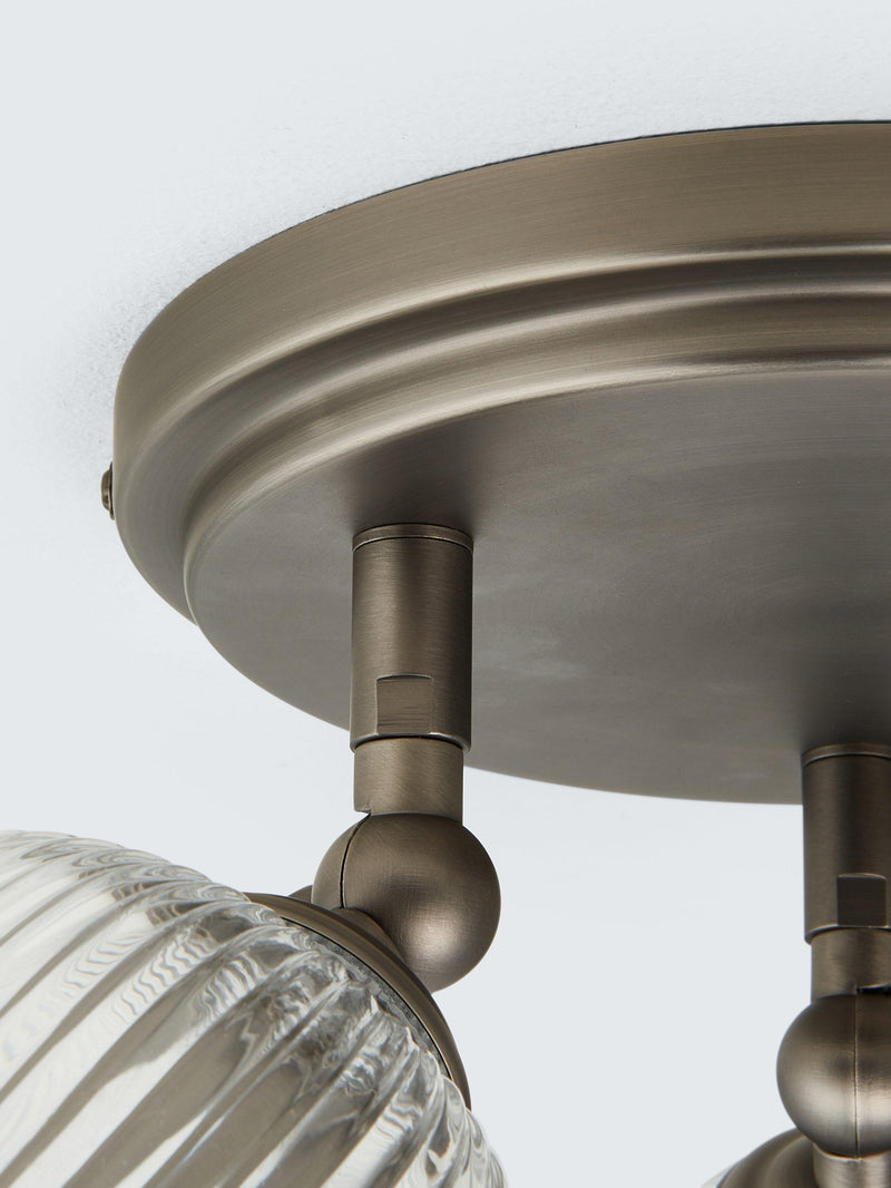 John Lewis Fulbrook 3 glass shade ceiling spotlight clear 51cm (British brand)