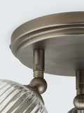 John Lewis Fulbrook 3 glass shade ceiling spotlight clear 51cm (British brand)