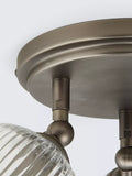 John Lewis Fulbrook 3 glass shade ceiling spotlight clear 51cm (British brand)