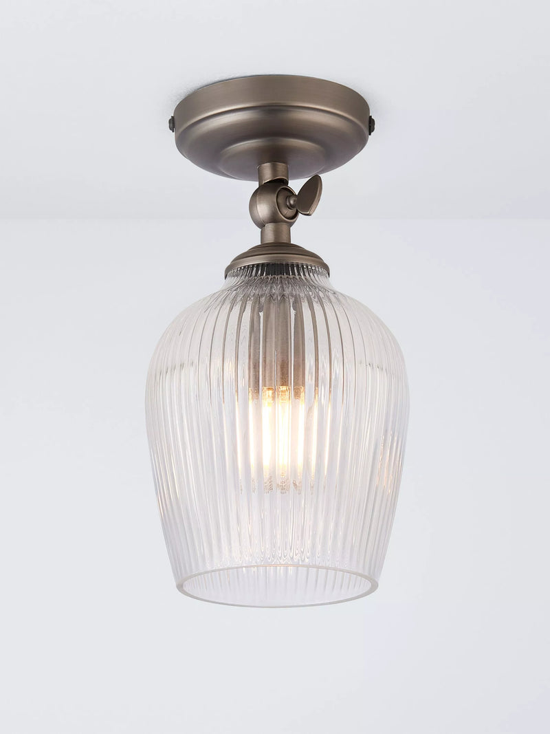 John Lewis Fulbrook clear glass ceiling spotlight, adjustable heads - British product