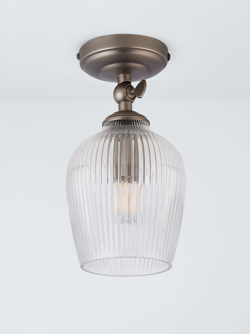 John Lewis Fulbrook clear glass ceiling spotlight, adjustable heads - British product