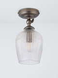 John Lewis Fulbrook clear glass ceiling spotlight, adjustable heads - British product