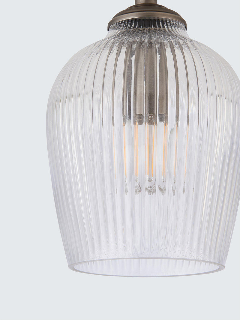 John Lewis Fulbrook clear glass ceiling spotlight, adjustable heads - British product