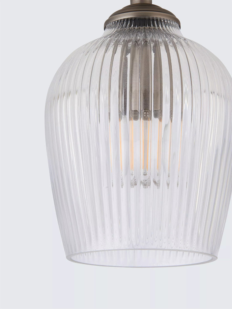 John Lewis Fulbrook clear glass ceiling spotlight, adjustable heads - British product