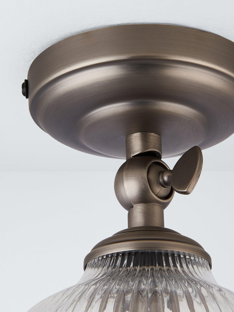 John Lewis Fulbrook clear glass ceiling spotlight, adjustable heads - British product