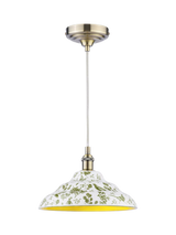 John Lewis Joules Audley Pheasant Print Ceramic Pendant Ceiling Light, Light Green- Buy online at McGrocer
