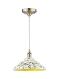 Joules pheasant print ceramic ceiling light light green, imported from the UK