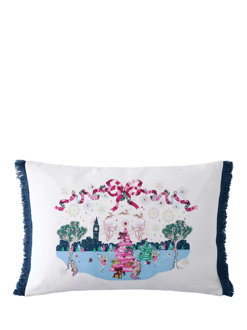 Cath Kidston teal scatter cushion 40x60cm (British brand)